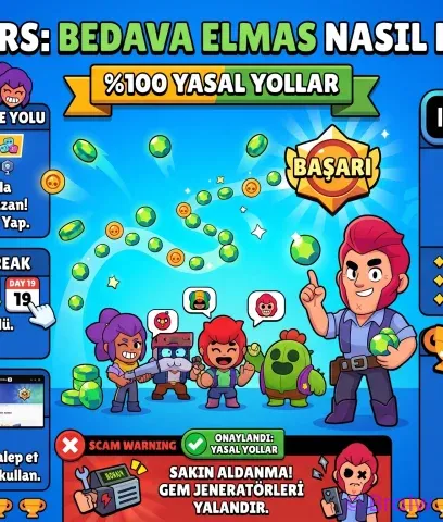 Brawl Stars Bedava Elmas Nasıl Kazanılır? %100 Yasal Yollar