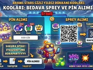 Brawl Stars Gizli Yıldız Dükkanı Kodları: Bedava Sprey ve Pin Alımı