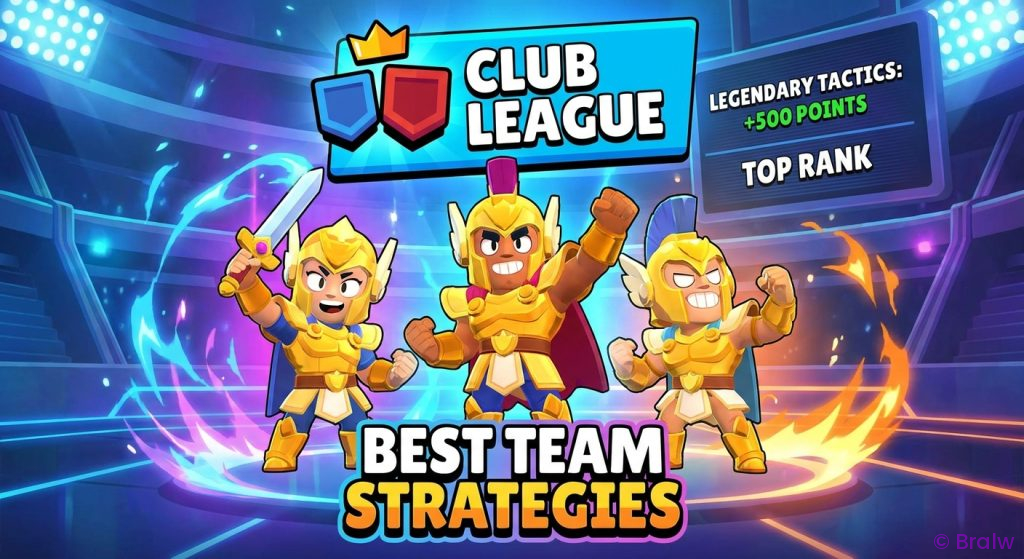 Illustration of Brawl Stars Kulüp Ligi: En İyi Puan Kazandıran Efsanevi Takım Taktikleri