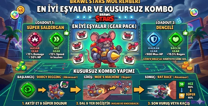 Brawl Stars Moe Rehberi: En İyi Eşyalar (Gear) ve Kusursuz Kombo Yapımı Brawl Stars Moe Rehberi: En İyi Eşyalar (Gear) ve Kusursuz Kombo Yapımı