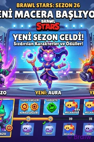 Brawl Stars Yeni Sezon Ne Zaman? Sızdırılan Yeni Karakterler ve Ödüller