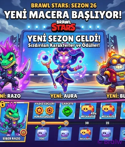 Brawl Stars Yeni Sezon Ne Zaman? Sızdırılan Yeni Karakterler ve Ödüller
