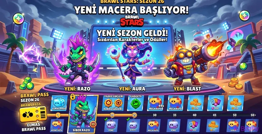Brawl Stars Yeni Sezon Ne Zaman? Sızdırılan Yeni Karakterler ve Ödüller