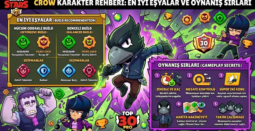 Brawl Stars Crow Karakter Rehberi En İyi Eşyalar ve Oynanış Sırları Brawl Stars Crow Karakter Rehberi En İyi Eşyalar ve Oynanış Sırları